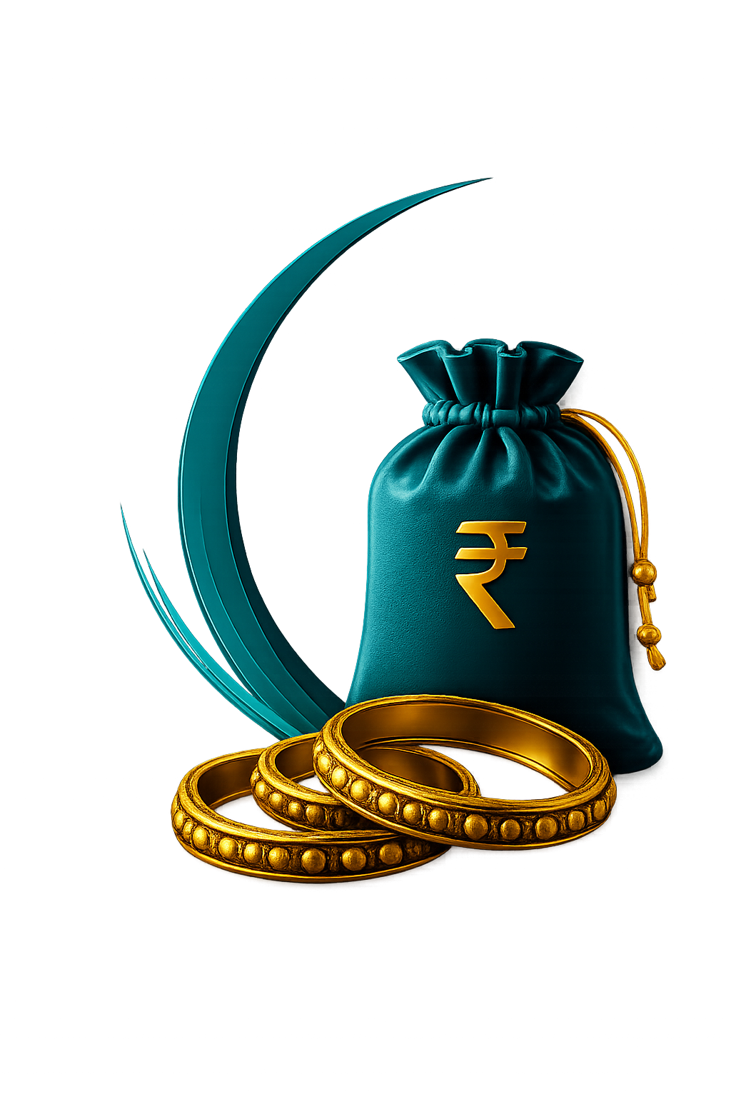 Gold loan. Savings and gold jewellery illustration